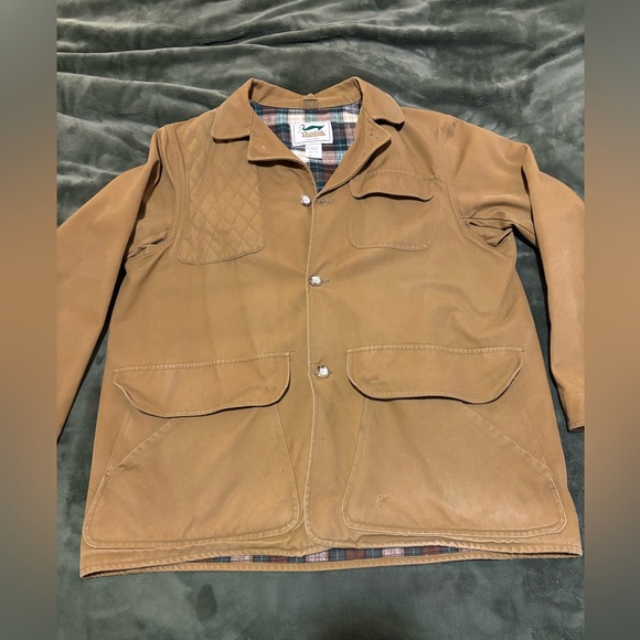 Vintage Duxbak Upland Hunting/shooting Coat with Game Bag Mens sz XL Canvas